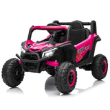 Garvee Ride - P Series: 12V UTV Buggy Electric Ride-on Car for Kids, 4WD/2WD, LED Lights, EVA Tires, Shock Absorbers, Remote Control, Outdoor Adventure - Rose