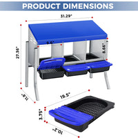 Garvee All-in-One Backyard Chicken Coop Starter Kit: Predator-Proof Walk-In Poultry Run, Roll-Away Nesting Box, Climbing Gym & Adjustable Cleaning spatula - Comfort for 1-4 Hens