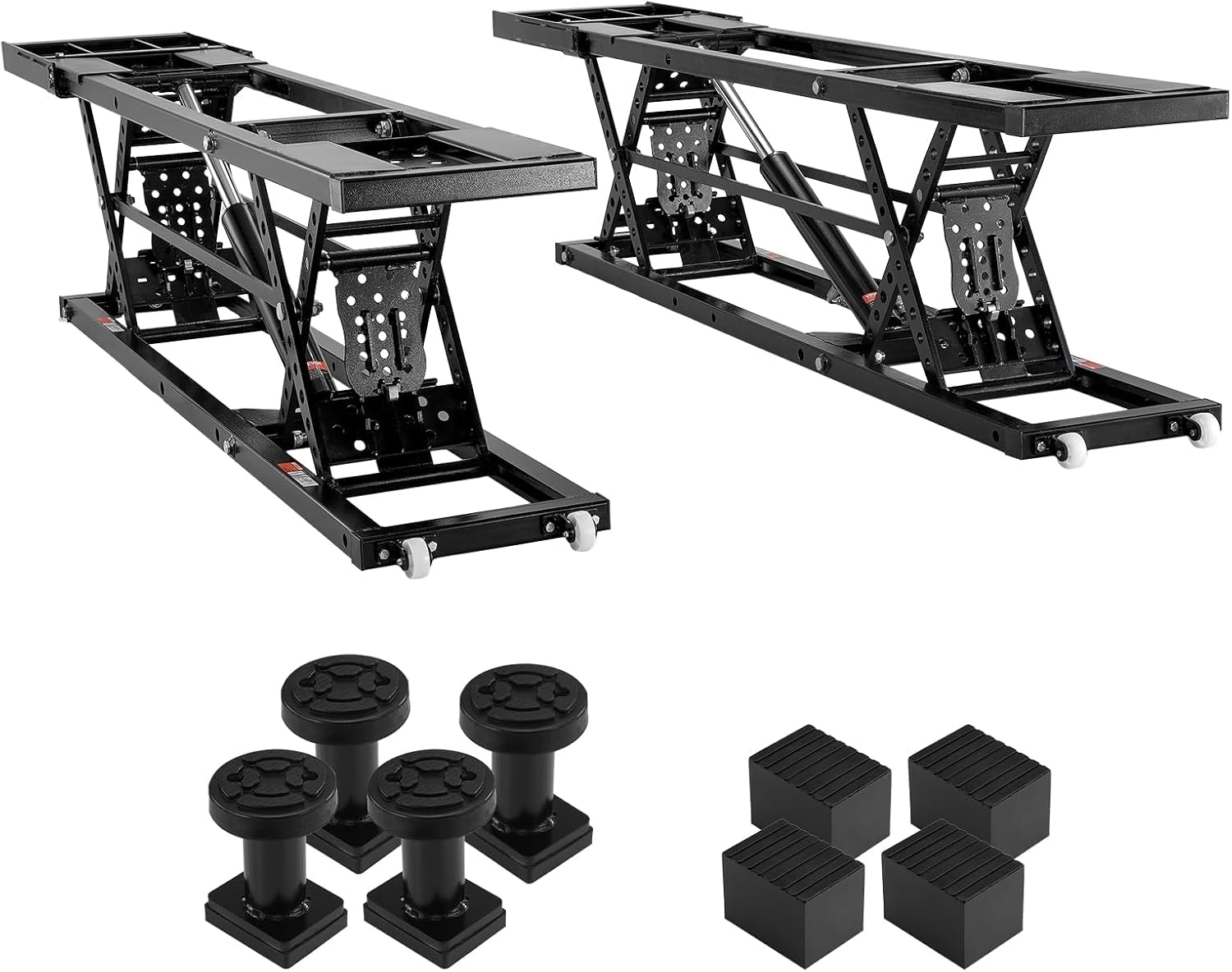 Garvee Portable Car Lift 7000 LBS Capacity, Heavy Duty Portable Scissor Lift for Cars & Trucks, 26.8" Max Lifting Height, 120V Power Unit, Foldable Auto Lift with Safety Lock for Garage Repair