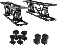 Garvee Portable Car Lift 7000 LBS Capacity, Heavy Duty Portable Scissor Lift for Cars & Trucks, 26.8" Max Lifting Height, 120V Power Unit, Foldable Auto Lift with Safety Lock for Garage Repair