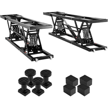 Garvee Portable Car Lift 7000 LBS Capacity, Heavy Duty Portable Scissor Lift for Cars & Trucks, 26.8" Max Lifting Height, 120V Power Unit, Foldable Auto Lift with Safety Lock for Garage Repair