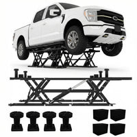 Garvee Portable Car Lift 7000 LBS Capacity, Heavy Duty Portable Scissor Lift for Cars & Trucks, 26.8" Max Lifting Height, 120V Power Unit, Foldable Auto Lift with Safety Lock for Garage Repair