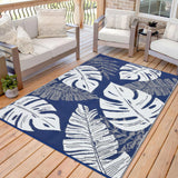 Garvee Outdoor Dark Blue 10x20 Ultra Large Area Rug Non-Slip Waterproof Plastic Outdoor Mat Fade-Resistant Stain-Resistant Camping Picnic Beach Balcony - Dark Blue