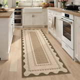 Garvee Hallway Runner Rug 2x6 Non-Slip Washable Soft Polyester Stain Resistant Foldable Indoor Entryway Kitchen Living Room - Tan