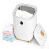 Garvee 35L Electric Towel Warmer Bucket for Bathroom, Portable Heated Towel & Blanket Dryer - LED Display, Dual Heating & Drying Modes, Timer, Auto Shut-Off - E 1672 35L Air Heat Towel Drying Bucket White ABS - White