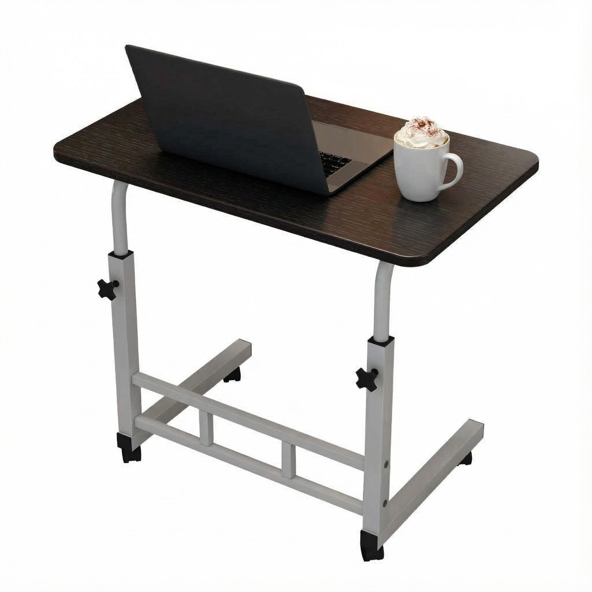 Garvee Mobile Adjustable Laptop Desk with Wheels – 32" Rolling Computer Table for Home Office, Study, or Bedroom – Space-Saving, Portable, Black