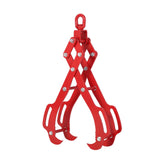 Garvee 36In Log Lifting Tongs with 4 Claw Timber Grabbler, 360° Swivel, Heavy-Duty Steel, Anti-Slip, Adjustable 3-32 Inch Opening, For Tractors & Firewood - Red