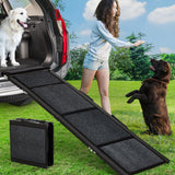Garvee Upgraded Heavy Duty Dog Ramp for Cars, 71" x20" Folding Pet Ramp for Large Dogs with Non-Slip Surface Portable Dog Car Ramp for SUV Car, RVs & Truck, Outdoor Dog Ramp Up to 300 LBS - Standard
