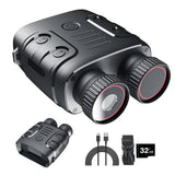 Garvee 1080P HD Night Vision Goggles with 32GB TF Card, 2.4" LCD Display, 5X Zoom, 3800mAh Rechargeable Battery, 2.5K Infrared Digital Binoculars for Camping, Hunting, Outdoor Exploration - Black with 32GB Card