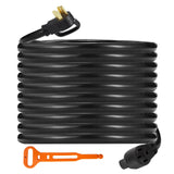 Garvee RV Extension Cord Power Grip 15 Ft 50 Amp Flexible Heavy Duty PVC Waterproof Cord Organizer 6AWG/3C+8AWG/1C Camping