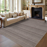 Garvee Washable Rugs 10x13 Large Soft Polyester Non-Slip Stain Resistant TPR Backing Modern Living Room Bedroom Office - Brown