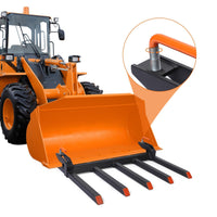 Garvee 42" Clamp-On Debris Forks for Tractor Buckets, 2500 lb 5-Tine Bucket Fork Attachment for Brush, Logs & Yard Cleanup