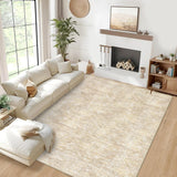 Garvee Large Living Room Area Rug 6x9 - Machine Washable Modern Rugs Geometric Neutral Rug Non-Shedding Low Pile Farmhouse Carpet for Bedroom Nursery Classroom Dorm 6'x9' Beige - Beige