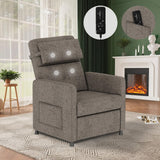 Garvee Power Recliner Chair with Massage & Heat, Adjustable Electric Recliner, Ergonomic Overstuffed Tall Back, Padded Seat, USB Port, Side Pockets, for Home Theater & Living Room, Brown - Brown - Massage & Heat