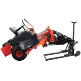 Garvee 550 lbs Lawn Mower Lift Jack for Riding Mowers, Adjustable Fit, Durable Steel, Secure Lock, Fits Lawn Tractors & Zero Turn Mowers, Garage Use - Black