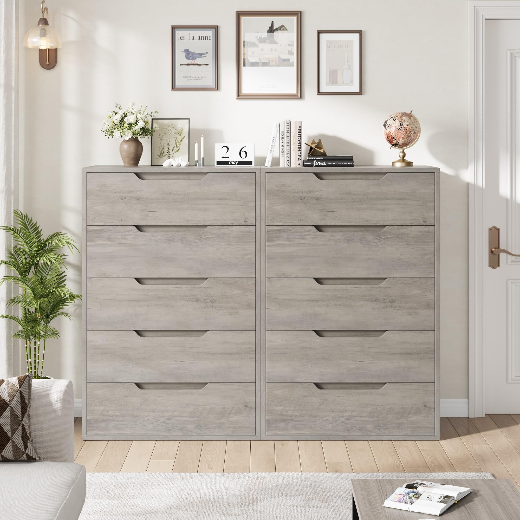 Garvee 5-Drawer Wooden Tall Dresser - Versatile Storage Solution
