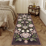 Garvee Indoor Washable Low Pile Runner Rug Modern Printed Soft Non-Slip Carpet Foldable Portable 2x6ft Purple Living Room Bedroom - Purple
