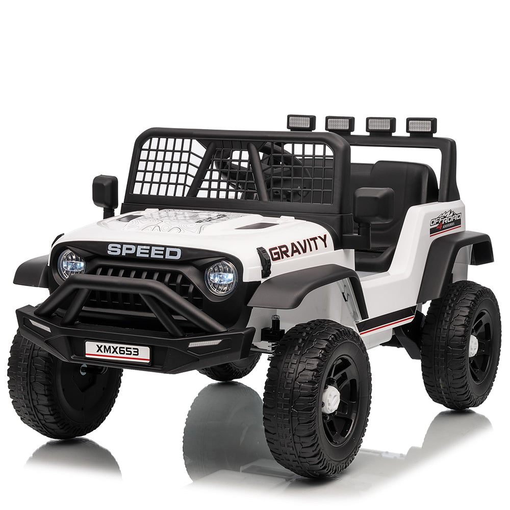 Garvee 12V Kids Electric Ride On Truck with Remote Control, Bluetooth Music, LED Lights, EVA Material, Dual Drive, Safety Features, Outdoor Play