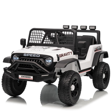 Garvee 12V Kids Electric Ride On Truck with Remote Control, Bluetooth Music, LED Lights, EVA Material, Dual Drive, Safety Features, Outdoor Play