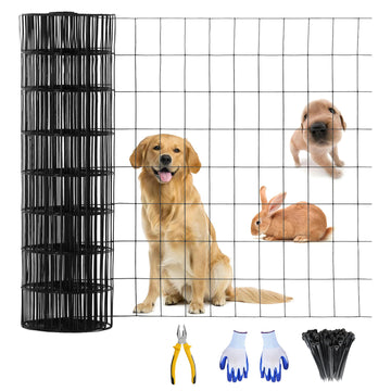 GARVEE 16-Gauge Welded Wire Mesh - 24"x60' Steel Hardware Cloth w/Gloves & Plier (Rust-Resistant for Garden Fencing/Pet Enclosures)