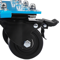 Garvee Car Tire Wheels Set 2 - Manganese Steel, 360° Swivel, Anti-Slip Plate, 16x13 Inch, Blue - Durable, Easy to Maneuver