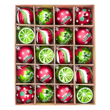 Garvee 20-Pack Christmas Ball Ornaments Multicolor Shatterproof 2.36 Inch Vibrant Colors Easy-Hang Family-Safe Holiday Decor - Red & Gold & White