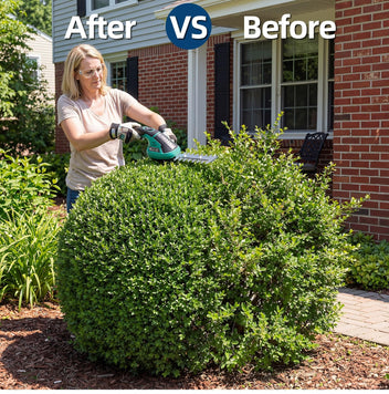 Garvee Cordless Grass Shear & Shrub Trimmer 7.2V, 2-in-1 Handheld Hedge Cutter with 2000mAh Battery, 60 Min Runtime & Type-C Charging