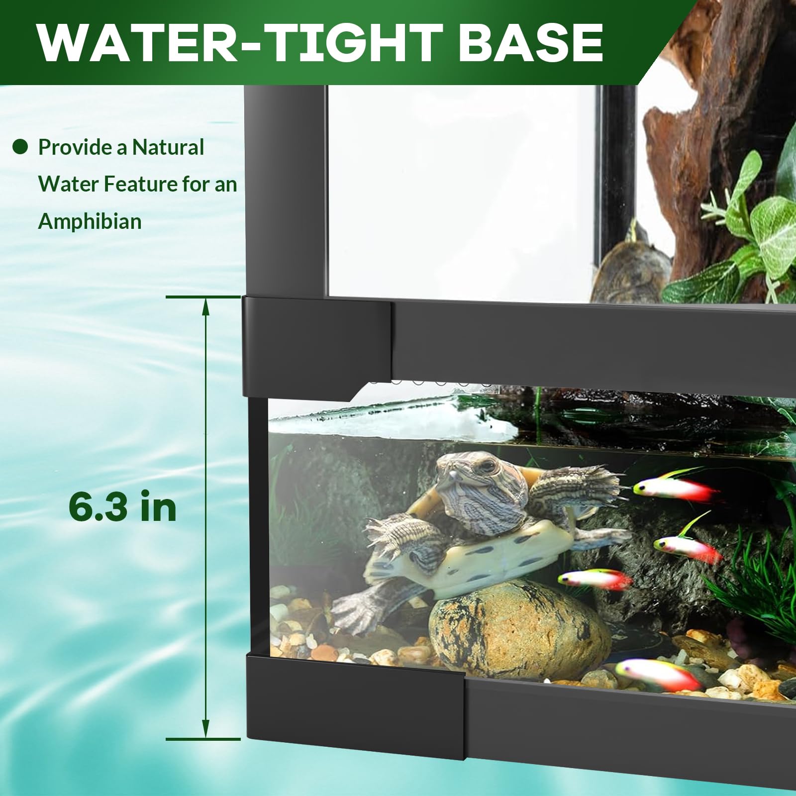 Garvee 45 Gallon Reptile Tall Tank Glass Terrarium with Top Screen
