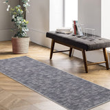 Garvee Solid Grey 2x6 Hallway Runner Rug Machine Washable Low Pile Non Slip Sturdy High Quality Pet Friendly Grey for Living Room - Gray
