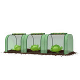Garvee Mini Greenhouse PE Cover with Roll-up Zipper Door, Powder-coated Steel Frame, Transparent Heat-retentive Material, Portable for Balcony Garden