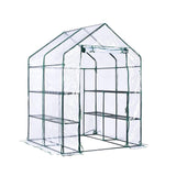 Garvee Walk-in Greenhouse with 6 Shelves, 56.3"x56.3"x76.77" Outdoor Portable Gardening House with Durable PE Cover & Zipper Door, Sturdy Anti-Rust Metal Frame, Ideal for Plants & Seedlings