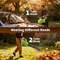Garvee Leaf Blower Cordless Brushless- 20V Electric Leaf Blower 700CFM & 2 Speed Modes with Charger, 1*4.0Ah Battery Powered for Lawn Care,Green