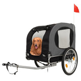 Garvee Dog Bike Trailer, Dog Trailer for Bicycle E-bike, Cargo Cycle Trailers with Coupler, Quick-Release Wheels, Supports up to 88LBS, Easy Folding Bike Carrier for Small/Medium Pets, Grey - Grey