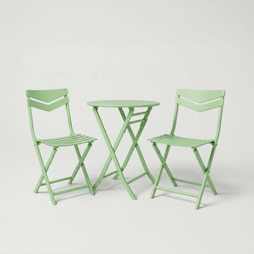 Garvee Outdoor Folding Bistro Set, Compact Patio Furniture Set for Balcony, Garden, and Deck,Green