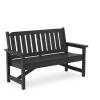 Garvee 52" HDPE Outdoor Patio Bench, Heavy Duty 2-Person Garden Bench with Backrest, 600 lb Capacity Weatherproof Poly Lumber Seating, Gray