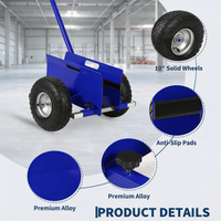 Garvee Panel Dolly Heavy Duty Drywall Cart 660 LBS Capacity Adjustable Clamp Steel Frame 10" Rubber Wheels for Sheetrock Transport