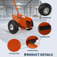Garvee Panel Dolly Heavy Duty Drywall Cart 660 Lbs Capacity Reinforced Alloy Steel Frame 10" Rubber Wheels Extended Handle Adjustable Clamp for Construction Sites