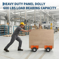 Garvee Panel Dolly Heavy Duty Drywall Cart 660 Lbs Capacity Reinforced Alloy Steel Frame 10" Rubber Wheels Extended Handle Adjustable Clamp for Construction Sites