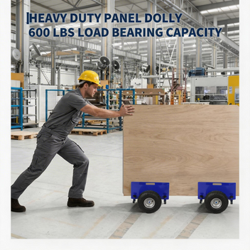 Garvee Panel Dolly Heavy Duty Drywall Cart 660 LBS Capacity Adjustable Clamp Steel Frame 10" Rubber Wheels for Sheetrock Transport