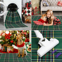 Garvee Christmas Washable Area Rug Xmas Buffalo Plaid Area Rugs Holiday Decorative Gingham Check Floor Cover Non-Slip Stain Resistant Accent Rug Farmhouse Dining Bedroom Decor, Green, 4' x 6'