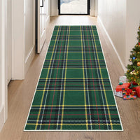 Garvee Christmas Runner Rug 2x6 Washable Plaid Area Rug Xmas Decor Non Slip Kitchen Rugs Bath Mat Buffalo Low Pile Entryway Rug Soft Stain Resistant Carpet for Laundry Entance Plaid|Green 2'x6'