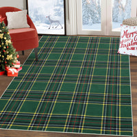 Garvee 8x10 Christmas Area Rug Xmas Buffalo Plaid Machine Washable Carpet Rug Holiday Decorative Gingham Check Floor Cover Non Slip Stain Resistant Accent Rug for Living Room Decor, Green