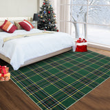 Garvee 8x10 Christmas Area Rug Xmas Buffalo Plaid Machine Washable Carpet Rug Holiday Decorative Gingham Check Floor Cover Non Slip Stain Resistant Accent Rug for Living Room Decor, Green - Green