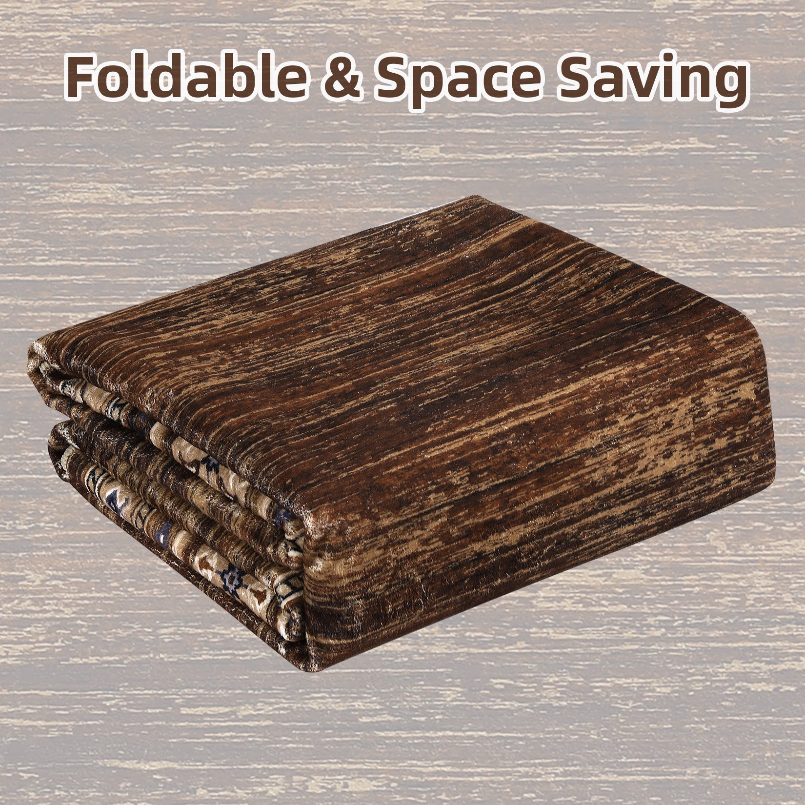 Garvee Bordered Red-Brown 6x9 Machine Washable Rug, Geometric Faux Wool Non-Slip Stain Proof for High Traffic Living Room Bedroom