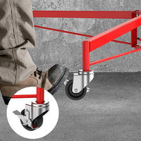 Garvee 16ft Drywall/Sheetrock Lift 150 LBS Capacity Red– 360° Adjustable Telescopic Arm & Locking Wheels for Panel Hoist