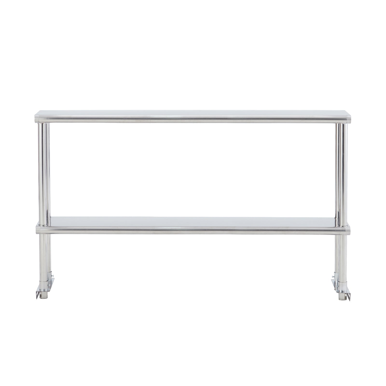 Garvee 60x12x32 Inch Adjustable Shelf - Stainless Steel Double Overshelf 350LB Capacity for Commercial Kitchen & Workshop, Silver