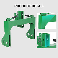 Garvee Upgraded 3-Point Quick Hitch Adapter, Fits Category 1 & 2 Tractors, 3000 lbs Capacity, 2" Receiver, 28" Lower Arm Width, 15-18" Adjustment