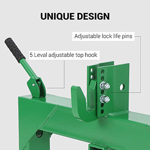 Garvee Upgraded 3-Point Quick Hitch Adapter, Fits Category 1 & 2 Tractors, 3000 lbs Capacity, 2" Receiver, 28" Lower Arm Width, 15-18" Adjustment