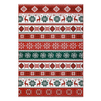Garvee Christmas Area Rug 10x13 Farmhouse Non Slip Stain Resistant Soft Low Pile Red & Green Holiday Decor for Living Room Bedroom Kitchen