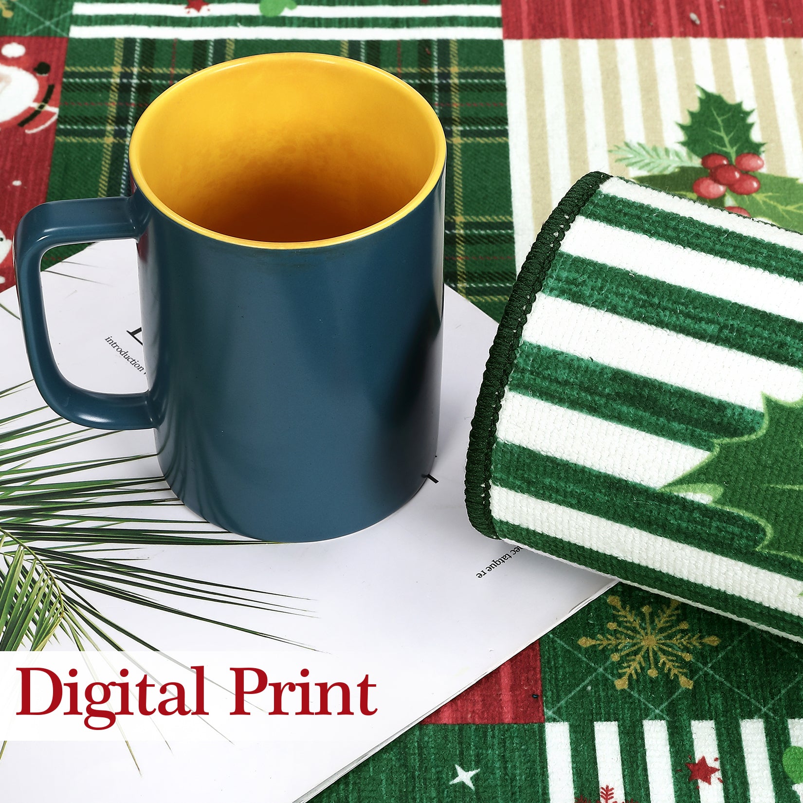 Garvee Christmas Runner Rug 2x6 Hallway Rug Xmas Red Runner Kitchen Rug Washable Rug Non Slip Carpet Snowman Stocking Santa Claus Soft Rug for Bathroom Laundry Living Room 2'x6' Plaid Patchwork